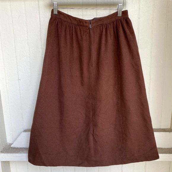 Vintage 1980's Gucci Brown Riding Midi Skirt - Picture 5 of 8